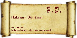 Hübner Dorina névjegykártya