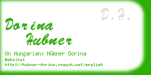 dorina hubner business card